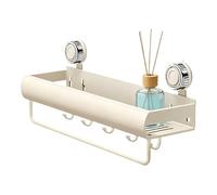 Générique Shower Shelves - No Drilling Bathroom Organizer, Modern Wall Mount Racks, Rustproof Storage with Towel Bar Hooks for Bathroom Kitchen Dorm Apartment, Shower Accessory, Multi Color