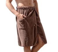 Générique Shower Wrap for Men | Absorbent Plus Size Soft Cover with Pocket | Shower Towel Wrap | for Travel Bathrooms Gyms Beach Vacations Swimming Pools Sauna Bath Spa Changing Dorm
