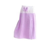 Générique Shower Wrap Robe, Women’s Absorbent Towel Wrap, Adjustable Wearable Bathrobe, Lightweight with Cute Bow, 53.15x31.5 inches Ideal for Changing Room, Dorm, Gym