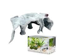 Générique Shrimp Hides, Fish Tank Decor Shelter, Natural Hideaway Ornament, Compact and Versatile Sturdy Landscape Decoration for Small Cichlids, Bettas, Shrimp, Reptiles, Gray Colored