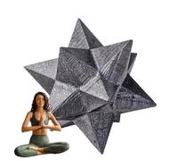 Générique Shungite Merkabá Crystal - Natural Hexagram Stone Ornament | Aura Crystal Cleansing Spiritual | Polished Spiritual Energy Star for Meditation, Yoga & Home Decor