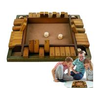 Générique Shut The Box Game - Shut The Box Dice Game 12 Numbers with 2 Dices | Tabletop GameSfor Adult Bar Pub Party Travel Math | Wooden Shût thê Boxes | Tabletop Games 2-4 Player for Learning