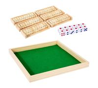 Générique Shut The Box, Wood Board Dice Toy, 11.81x11.81x1.02 inches, Interactive Game, Competitive Mental Challenge, Classic Wooden Strategy for Family Nights and Holiday Parties, Log Color