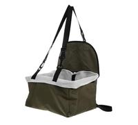 Générique Siège Auto pour Petit Chien et Chat en Tissu Vert Attaches de Sécurité, Matériau Respirant, pour Voyage en Voiture
