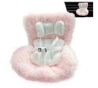 Générique Siège de de Voiture - Accessoire Doux de 17 cm, Ornement de Jouet à la Mode, pièce de décoration Rose pour | Vitrine de Collection en Tissu Peluche pour Femmes et Filles, activité de j