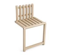 Générique Siège de Douche Mural Pliant, Tabouret Rabattable à Lattes, Assise Compacte Gain de Place pour Salle de Bain, Chambre, Balcon et Couloir(Beige,H-42 CM)
