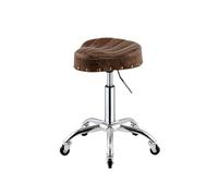 Générique Siège De Selle en Cuir Pivotant À 360 Degrés, Rembourrage Confortable, Chaise Roulante, Réglable Hauteur for Les Salons, Spas Et Le Bureau(Color3)