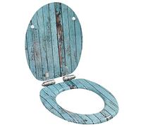 Générique Siège WC MDF Couvercle à Fermeture en Douceur Bois Vieux,Sièges de Toilettes & de bidets,3.94KG-143931