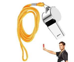 Générique Sifflet Arbitre - Sifflet pour Entraîneur | Sifflets D'arbitre en Métal avec Lanière | Sifflets Sportifs pour Arbitres | Sifflement À Son Fort Et Net pour Entraîneurs | Sifflement Puissant