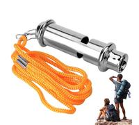 Générique Sifflets pour Adultes, sifflet Fort | Sifflet d'arbitre en Acier Inoxydable - Sifflet pour Chien en métal avec lanière pour entraîneurs, Utilisation en Salle de Sport et Dressage de Chiens