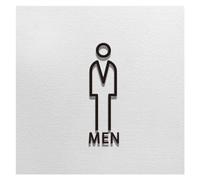 Générique Signalétique WC Acrylique 7D Noir et Doré - Autocollant Mural pour Porte de Salle de Bain, Décoration Artistique pour Hôtel et Maison