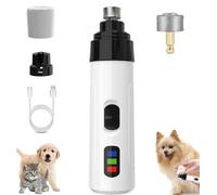 Générique Silent Groom Pro Nail Grinder, 2025 New Dog Nail Trimmer, for Dogs and Cats, Quick USB Charge with Replacement Grinding Heads (Standard+1 Head)