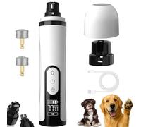 Générique Silent Groom Pro Nail Grinder, Dog Nail Trimmer Cordless with LED Light & 3 Speeds for Dogs Cats, with Replacement Grinding Heads, for Thick Nails (1 Pcs)