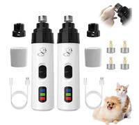 Générique Silent Groom Pro Nail Grinder, Heusom Silent Groom Pro Quiet Dog Nail Trimmer, USB Rechargeable Pet Nail Grinder,for Dog Cat Home Use, Pet Paws Grooming Smoothing Tool (2Pcs)