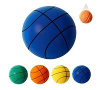 Générique Silent House Basketball, Quiet Indoor Safe Premium Foam Ball for Training, Grooved PU Foam Design for Realistic Bounce, Ideal Gift for Youth (Blue,6 (28.5"))