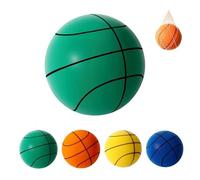 Générique Silent House Basketball, Quiet Indoor Safe Premium Foam Ball for Training, Grooved PU Foam Design for Realistic Bounce, Ideal Gift for Youth (Green,6 (28.5"))