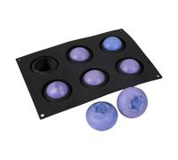 Générique Silicone Bakeware - Pastry Tray, 26.1x17.8cm Cup Mold for Restaurant, 6 Cavity Food Grade Pan with Heat Resistant, Cooking Tools, Baking Sheet for Home Kitchen and Birthday Party Cookie