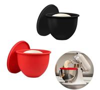 Générique Silicone Bowl Liners for Mixers, 3 Pack Liners with Lids for Tilt-Head 5-quart Stand Mixers (Red+Black)