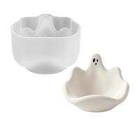 Générique Silicone Bowl Molds for Resin - Ghost Jar Base, Spooky Decorative Candy Holder, Smmooth Surrface Epoxies Casting Tub, Durrable Qualiity Container Trays - for Serving Desk Entryway Table DIY