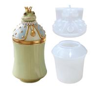 Générique Silicone Candle Holder Mold, Easy Release Frog Design, for DIY Flower Pots Storage Jars Jewelry Boxes Vases for Creative Projects Home Décor Crafting Accessories Decoration