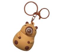 Générique Silicone Capybara Keychain - 1.97 Inch Squeeze Bubble Fidget Charm | Cute Cartoon Capybara Bag Pendant - Soft Silicone Stress Relief Toy Keyring For Decoration Home Bag Use