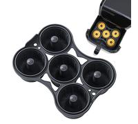 Générique Silicone Donut Molds, Kitchen Donut Pan, Non Stick Air Fryer Donuts Pans 8 Inches, Bagel Maker for Halloween, Cake, Pastry, Muffin, Cookie, Baking, Home, Kitchens, Dessert, Black