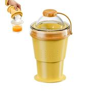 Générique Silicone Drink Cup, Ice Sphere Mold Handle Set, 3,54x3,54 Inches Folding Beverage Container, Food Grade Silicone Cupware Lightweight, Minimal Travel Drinking Style Utility, for Outdoor Use