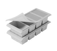 Générique Silicone Freezer Tray - 2/4-Grid Airtight Containers for Soup | Food-Grade Flexible Mold with Measurement Marks & Snap-Lock Lid for Broth, Leftovers, Sauce and Meal Prep Tasks