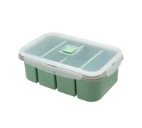 Générique Silicone Freezing Cubes - 4-Compartment Freezer Trays, Stackable Meal Prep Containers, Food Grade Silicone Mold | for Home Kitchen, Camping, Picnic, Broth, Sauce & Stock Portioning