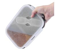 Générique Silicone Lunch Box - Foldable Box | 2-Compartment Food Container | Leakproof, Microwave Safe, Dishwasher Safe, Freezer Sáfe, Space-Saving Design, For Adults Kids Office School Travel