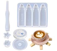 Générique Silicone Mold - Easy Release Design Multi Functional Craft Tool, Silicone Coaster Casting Molds, Flexible DIY Mold Kit | Coaster Molds for Wax Cement Soap Resin Plaster Pot Teapot