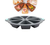 Générique Silicone Pans - Triangular 8 Cavity, Standard Size with Flexible Base, Food Grade Material, Non Stick Coating, Professional Pastry Mold for Cheesecake Bread Pizza Cornbread Muffins
