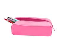Générique Silicone Pencil Pouch for School and Office, Aesthetic Soft Pen Storage Case with Secure Zipper, Stationery Organizer Bag for Students,Kids and Writing Supplies Holder
