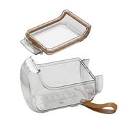 Générique Silicone-Sealed Jar | Bear Shape Portable Cute Multi-Function Bottle | Overnight Oats Containers With Lids | For Oats Yogurt Pudding Salad Soup Snack Lunch Breakfast Food