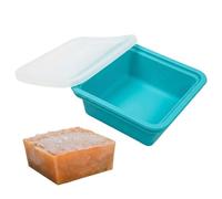 Générique Silicone Soup Freezer Molds - 15.5x15.5x6cm food storage molds, freezer safe container, easy release | kitchen home apartment camping picnic meal prep leftovers sauce storage solution