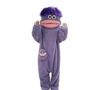 Générique Silly Onesie, Pyjama À Capuche Vert Drôle De Monstre, Amusant Et Mignon, Facile À Mettre Et À Enlever for Les Soirées À Thème Et Les Loisirs À La Maison(Purple,XL)