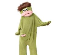 Générique Silly Onesie, Pyjama À Capuche Vert Drôle De Monstre, Amusant Et Mignon, Facile À Mettre Et À Enlever for Les Soirées À Thème Et Les Loisirs À La Maison(Green,L)