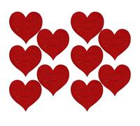 Générique Silverware Holder Heart - 10 Piece Set | Felt Flatware Sleeve for Wedding Birthday Engagement Valentine's Day or Mother's Day Party Decor, Cutlery Organization, Dining Table Setup