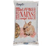 Générique SIMPL - Aliment Complet pour Lapin Nain, Granulés Nutritifs Et Savoureux, Sachet 1Kg - Lot De 4