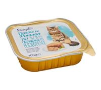 Générique SIMPL - Pâtée Savoureuse pour Chat Adulte au Poisson, Texture Fondante en Barquette 100g