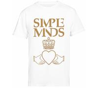 Générique Simple Minds Logo T-Shirt Blanc À Manches Courtes pour Hommes