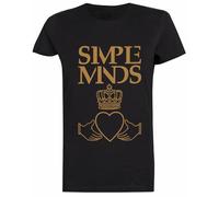 Générique Simple Minds Logo T-Shirt Noir À Manches Courtes pour Femmes