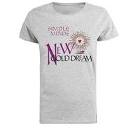 Générique Simple Minds New Gold Dream T-Shirt Gris À Manches Courtes pour Femmes
