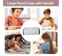 Générique Simple Pencil Pouch | Organisateur à Crayons - Pochette Organisatrice Cosmétique Souple pour Stylo Ciseaux Règle Gomme Carnet Bureau Université École Voyage Artistes Étudiants