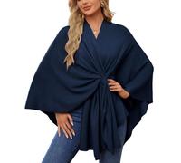 Générique Simplifyleast Shawl Wrap, Elegant Shawl Wraps Soft Open Front Poncho Sweater, Cross Front Knit Wrap for Winter (I)