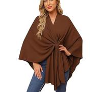 Générique Simplifyleast Shawl Wrap, Elegant Shawl Wraps Soft Open Front Poncho Sweater,Women's Solid Color Shawls, Chic And Light (Wine)
