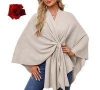 Générique Simplifyleast Shawl Wrap, Elegant Wraps Soft Open Front Poncho Sweater, Women's Solid Color Pashmina Shawl, for Women (#3)
