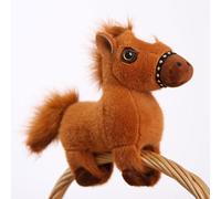 Générique Simulation Blanc Front Cheval Pa Pa Anneau en Peluche Jouet Kawaii Réaliste Animal Doux Cheval en Peluche Poupée Décor Ami Enfant Cadeau