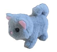 Générique Simulation Electric Robot Cat Plush Toy, Interactive Electronic Pet for Kids, Realistic Meowing Kitten, Walking Tail, Cute Animal Toy for Girls, Boys, Birthday and Holiday