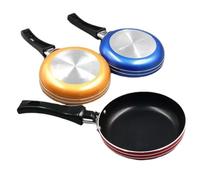 Générique Single Egg Frying Pan - Mini Nonstick Skillet | Stainless Steel Breakfast Cooker, Thickened Flat Bottom Cookware For Omelets Pancakes Steak, Rustproof Kitchen Gadget With Comfortable Handle